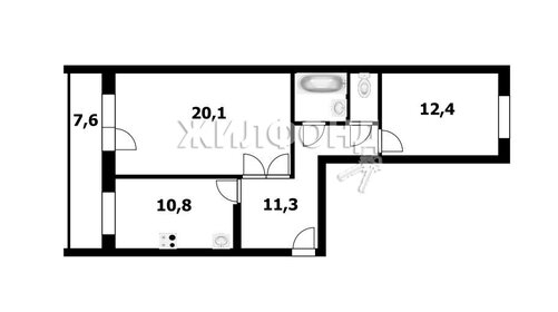 Квартира 59,5 м², 2-комнатная - изображение 5