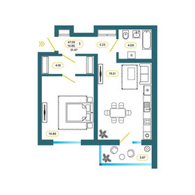 60 м², 3-комнатная квартира 4 990 000 ₽ - изображение 110