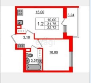 Квартира 32,7 м², 1-комнатная - изображение 2