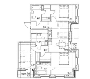 94,1 м², 3-комнатная квартира 13 850 000 ₽ - изображение 50