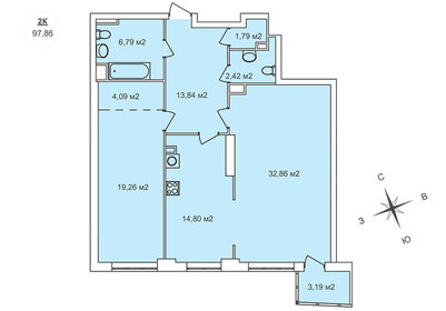 97,8 м², 2-комнатная квартира 18 087 450 ₽ - изображение 11