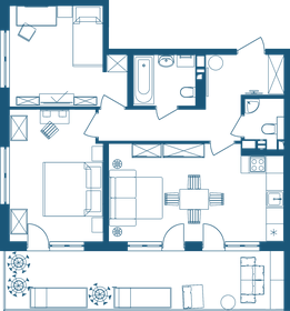 Квартира 83,5 м², 3-комнатные - изображение 2