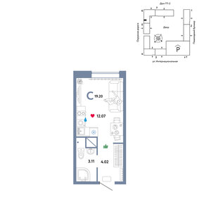 19 м², квартира-студия 3 390 000 ₽ - изображение 13