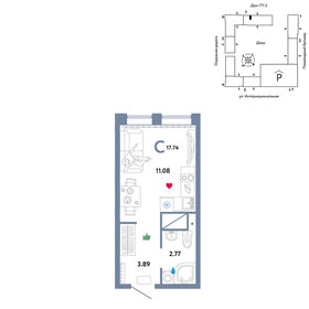 16 м², квартира-студия 2 500 000 ₽ - изображение 117