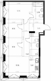 Квартира 74 м², 3-комнатная - изображение 1