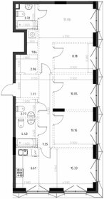 Квартира 95,2 м², 3-комнатная - изображение 1