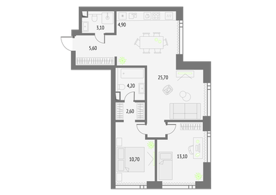 70 м², 2-комнатная квартира 30 500 000 ₽ - изображение 74