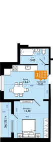 45,7 м², 2-комнатная квартира 3 300 000 ₽ - изображение 21