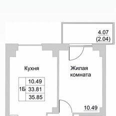 Квартира 35,9 м², 1-комнатная - изображение 2