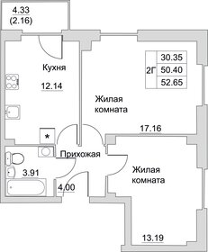 52,7 м², 2-комнатная квартира 4 007 480 ₽ - изображение 17