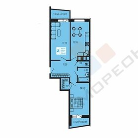 Квартира 74,1 м², 2-комнатная - изображение 1