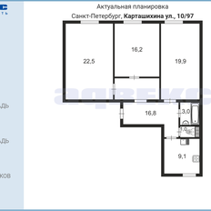 Квартира 88,4 м², 3-комнатная - изображение 2