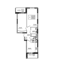 40,9 м², 2-комнатная квартира 6 344 150 ₽ - изображение 16