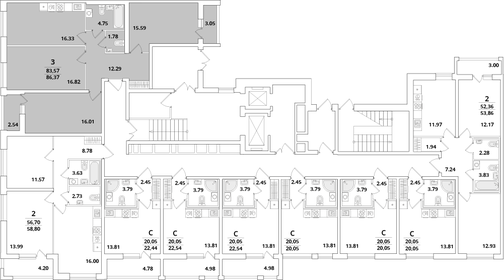 80,5 м², 3-комнатная квартира 18 400 000 ₽ - изображение 118