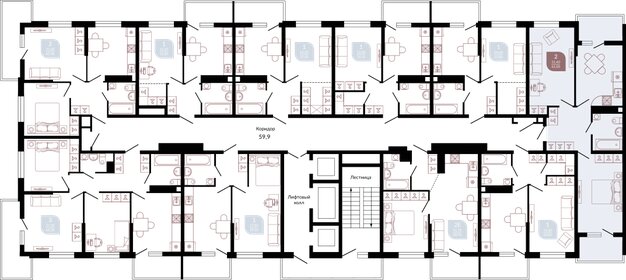 59,7 м², 2-комнатная квартира 9 671 400 ₽ - изображение 14