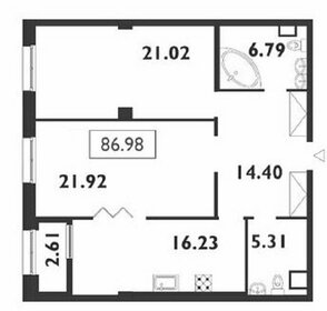 Квартира 87 м², 2-комнатная - изображение 1