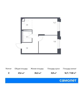 41,3 м², 1-комнатные апартаменты 18 124 402 ₽ - изображение 20