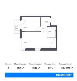 43,5 м², 1-комнатная квартира 9 968 343 ₽ - изображение 19