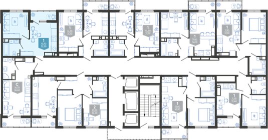 33,2 м², 1-комнатная квартира 5 500 000 ₽ - изображение 56