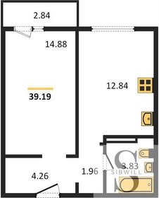 Квартира 39,2 м², 1-комнатная - изображение 1