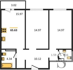 65,6 м², 2-комнатная квартира 7 110 096 ₽ - изображение 61