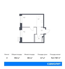 34,2 м², 1-комнатные апартаменты 15 539 181 ₽ - изображение 30