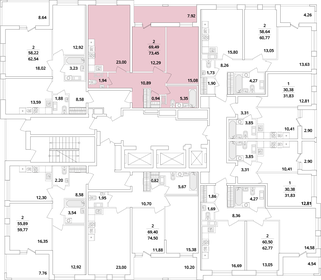 Квартира 73,5 м², 2-комнатная - изображение 2