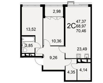 65,3 м², 2-комнатная квартира 7 640 000 ₽ - изображение 48