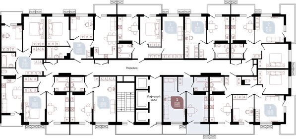 39,8 м², 1-комнатная квартира 5 866 520 ₽ - изображение 69