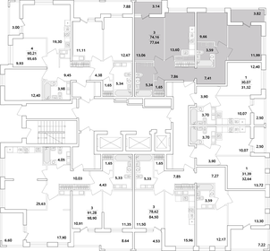 79 м², 3-комнатная квартира 19 315 000 ₽ - изображение 79