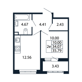 33,3 м², 1-комнатная квартира 8 300 000 ₽ - изображение 114