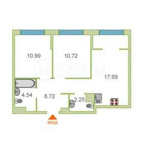 Квартира 54,7 м², 3-комнатная - изображение 1