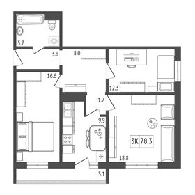 82,1 м², 4-комнатная квартира 7 421 000 ₽ - изображение 25