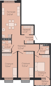 99,6 м², 4-комнатная квартира 25 298 400 ₽ - изображение 47