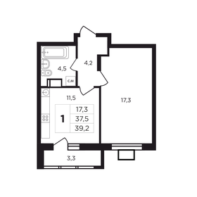 31,3 м², квартира-студия 3 300 000 ₽ - изображение 78