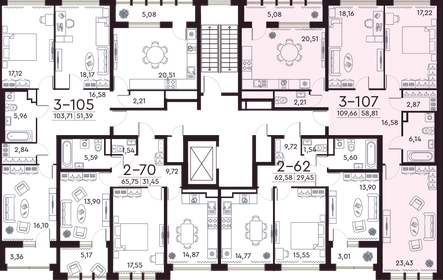 140,3 м², 4-комнатная квартира 47 563 952 ₽ - изображение 91