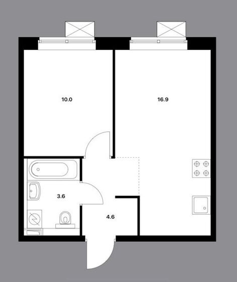 35 м², 1-комнатная квартира 7 000 000 ₽ - изображение 1