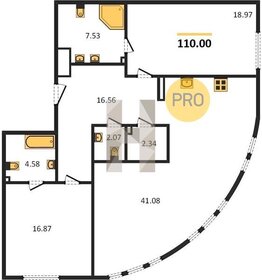 Квартира 111,2 м², 2-комнатная - изображение 1