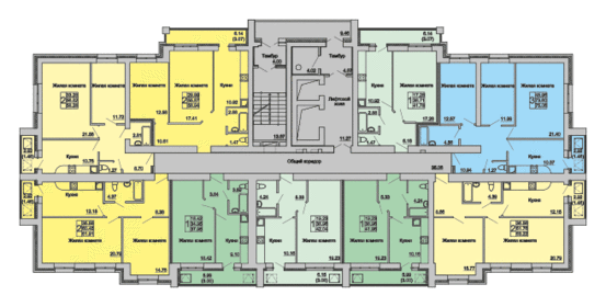 61,1 м², квартира-студия 6 300 000 ₽ - изображение 115