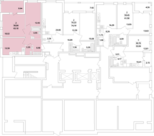 Квартира 63,2 м², 2-комнатная - изображение 2