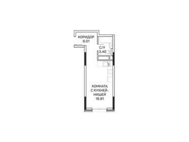 27 м², квартира-студия 6 200 000 ₽ - изображение 97