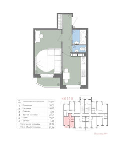 36,6 м², 1-комнатная квартира 4 615 380 ₽ - изображение 1