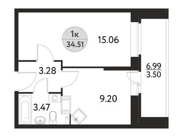 36,8 м², 1-комнатная квартира 6 050 000 ₽ - изображение 22