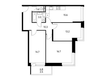 87,1 м², 3-комнатная квартира 12 500 000 ₽ - изображение 16