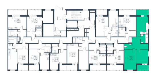 Квартира 68,2 м², 2-комнатная - изображение 2