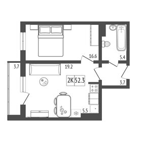 62,2 м², 3-комнатная квартира 5 300 000 ₽ - изображение 70