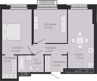 62,2 м², 2-комнатная квартира 15 052 400 ₽ - изображение 1