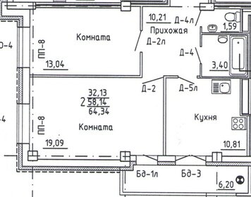 77,5 м², 2-комнатная квартира 6 744 240 ₽ - изображение 42