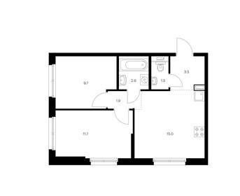 Квартира 46,2 м², 2-комнатная - изображение 1