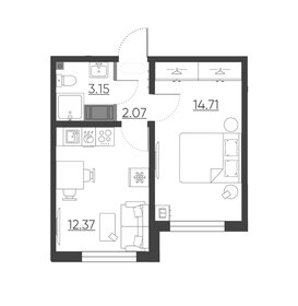 Квартира 32,3 м², 1-комнатная - изображение 1